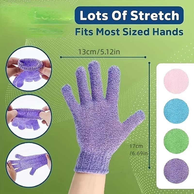 Exfoliating Bath Gloves Double-Sided