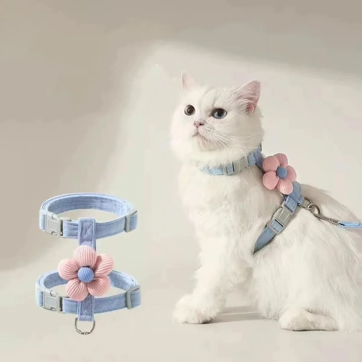 Adjustable Breathable Pet Harness and Leash Set