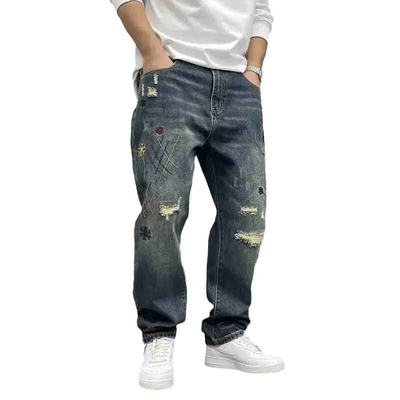 Men's Heavy Duty Washed Denim Jeans