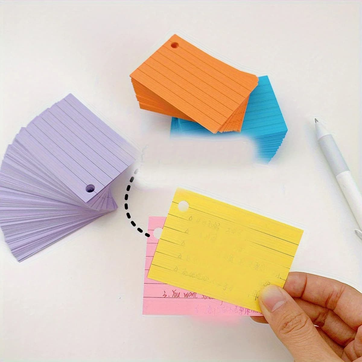 Lined Colored Index Cards, 500-Sheet Pack