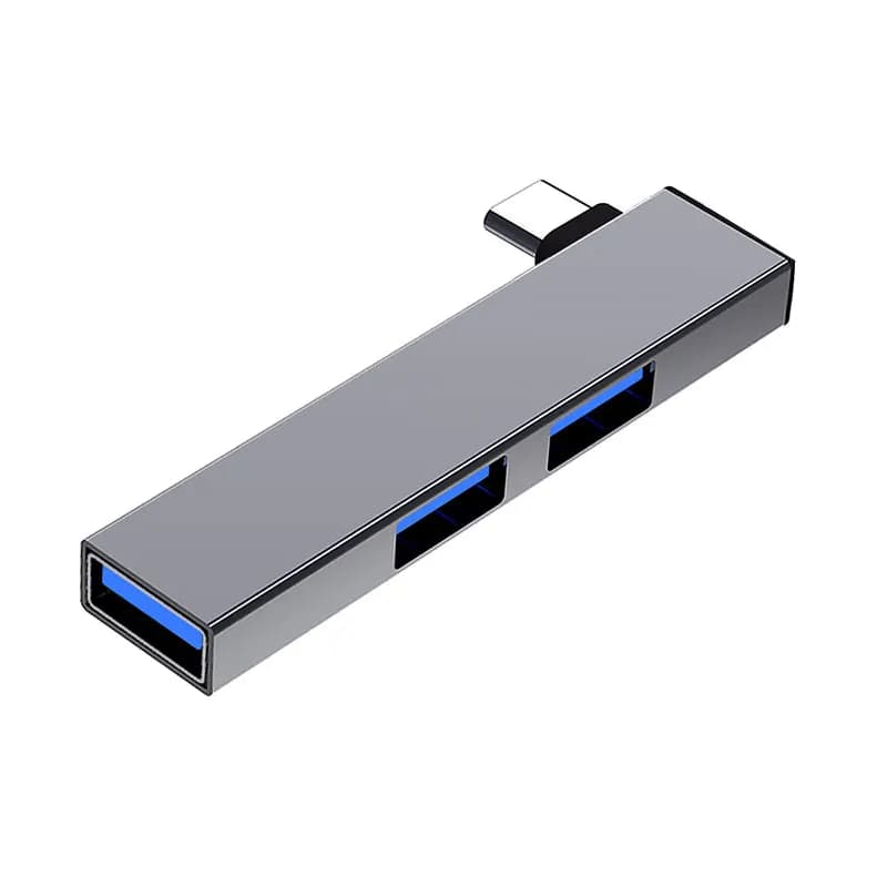 USB Hub, 3-Port Aluminum USB Hub with USB 2.0 Port and USB 3.0 Port, USB Splitter, USB Extender for Laptop, PC, Flash Drive, HDD