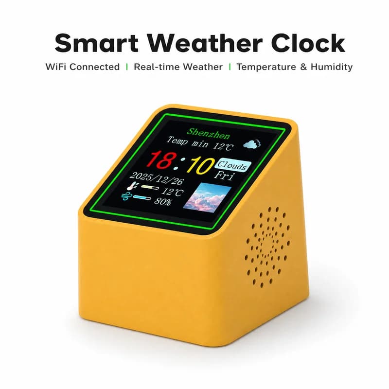 Smart WiFi Desk Clock Weather Station