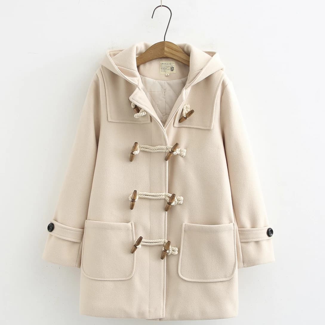 Women's Wool Blend Hooded Coat