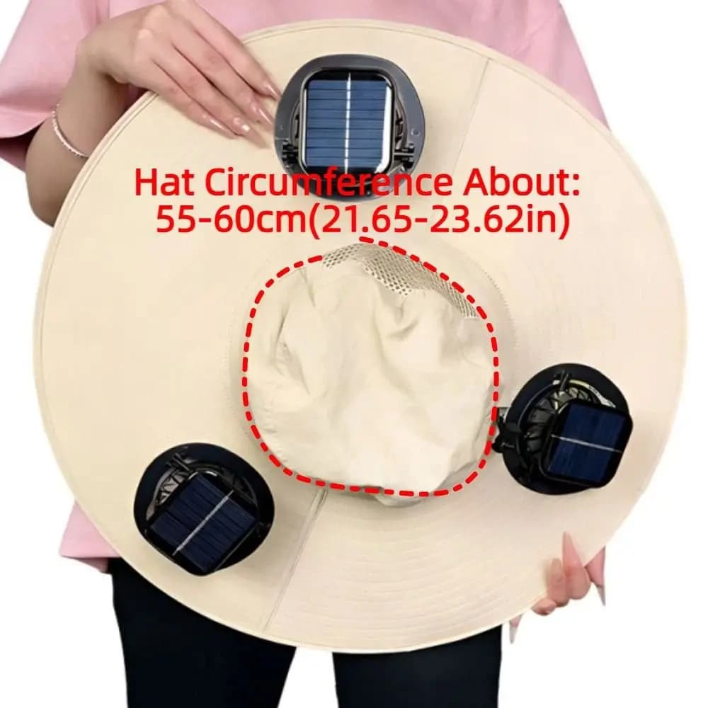 Solar Fan Hat with UV Protection