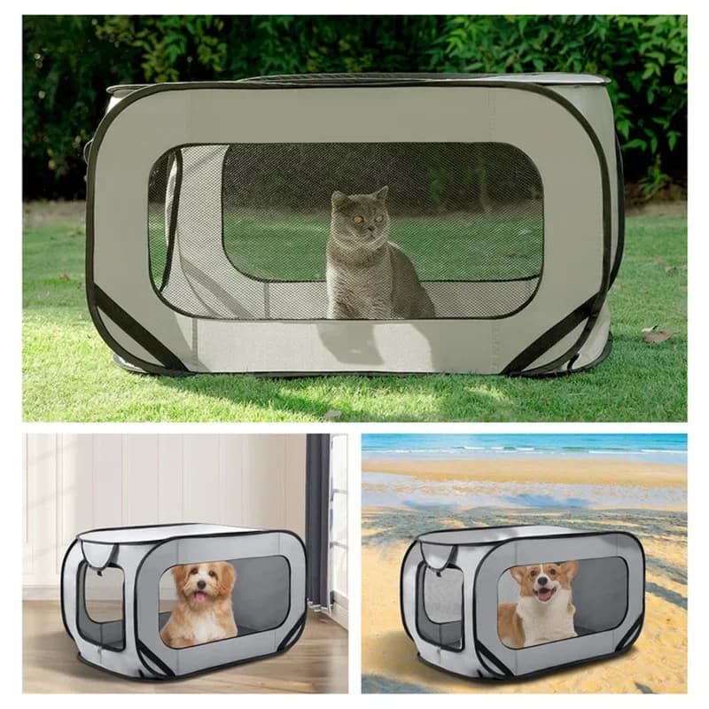 Portable Pop-Up Pet Kennel Tent