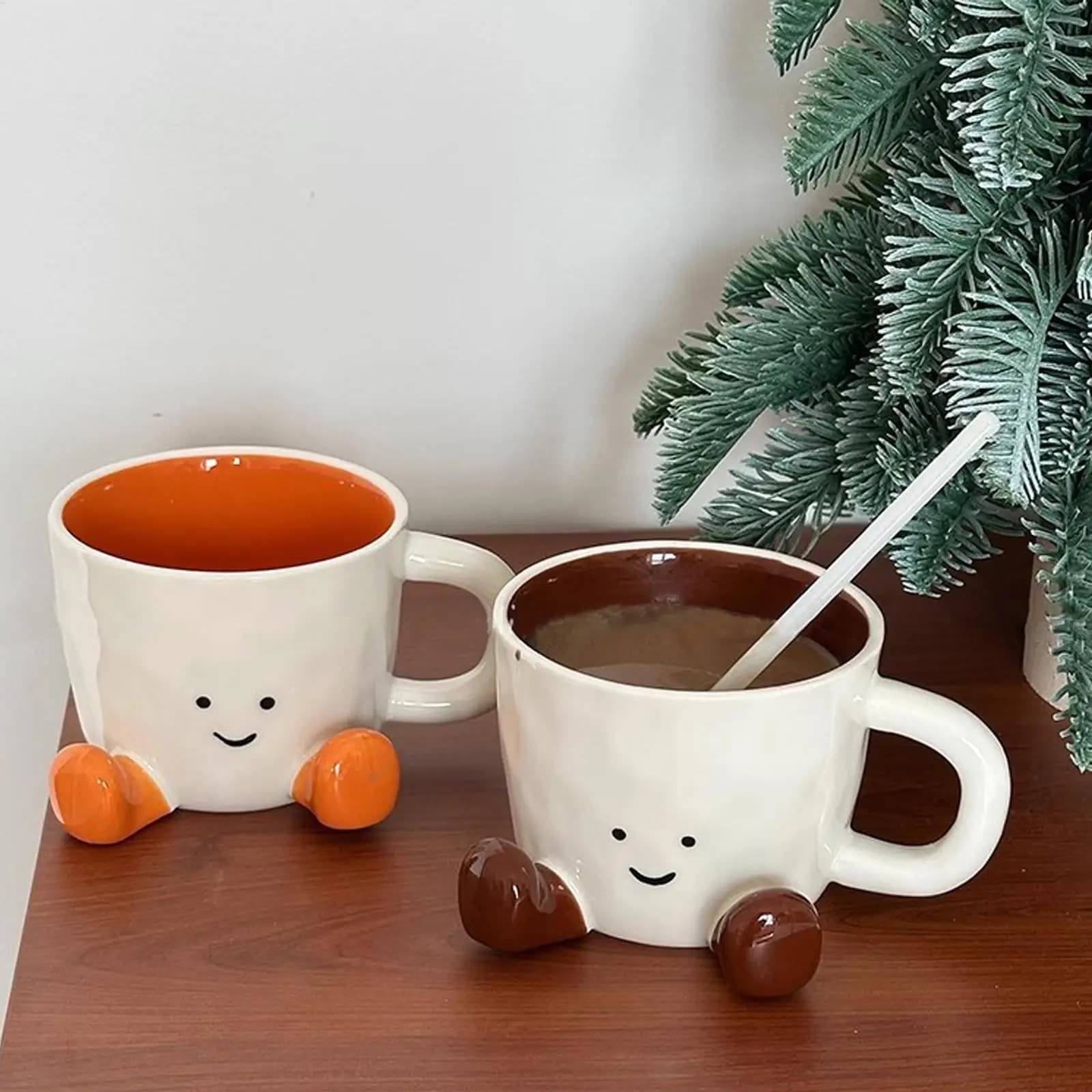 Funny Coffee Mug Adorable Home Kitchen Drinkware Ceramic Funny Coffee Cup for Wine Latte Water Hot Cocoa Cold Hot Drinks