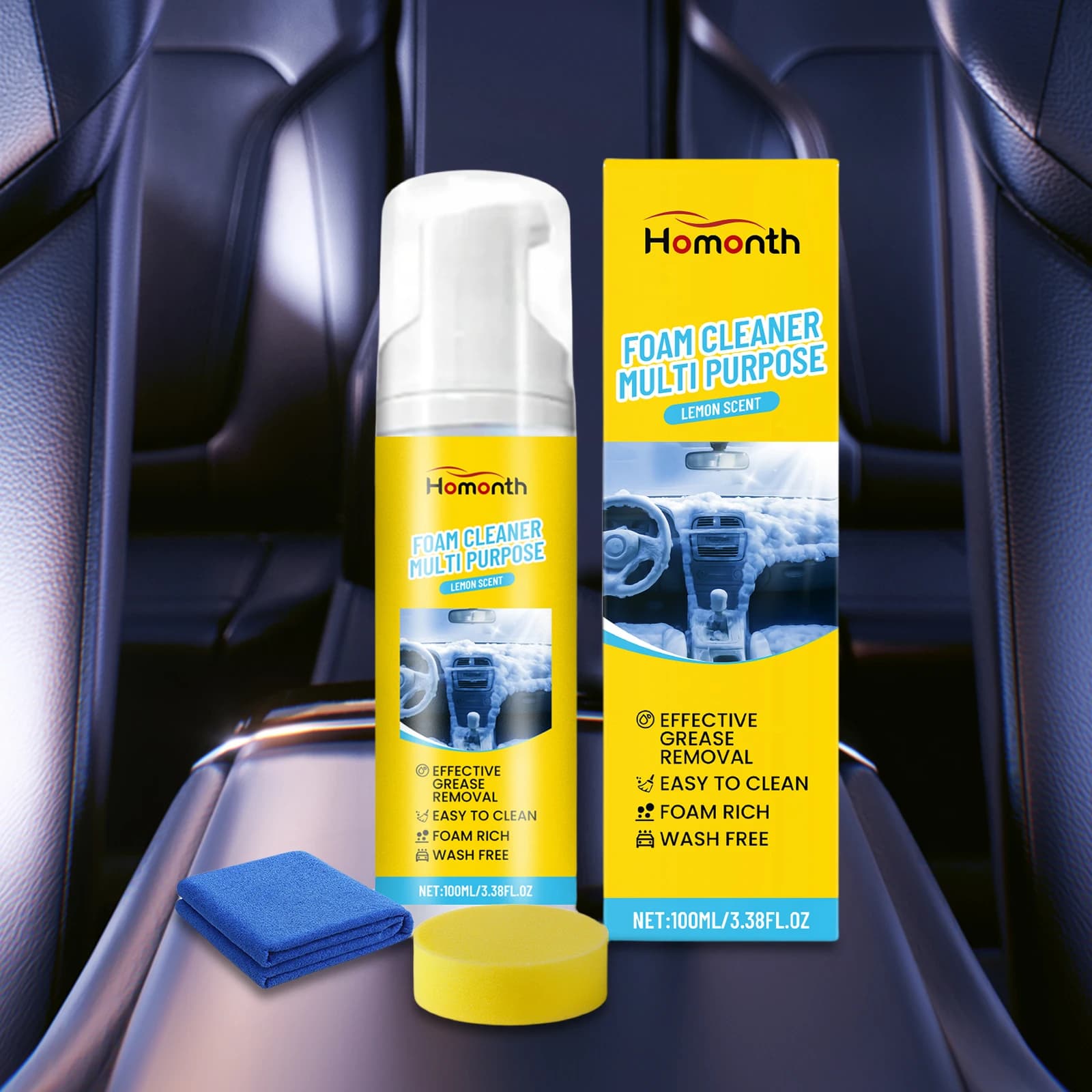 Auto Interior Leather Detailer Car Upholstery Cleaner Leather Car Seat Cleaner for Seats Dashboards & Consoles