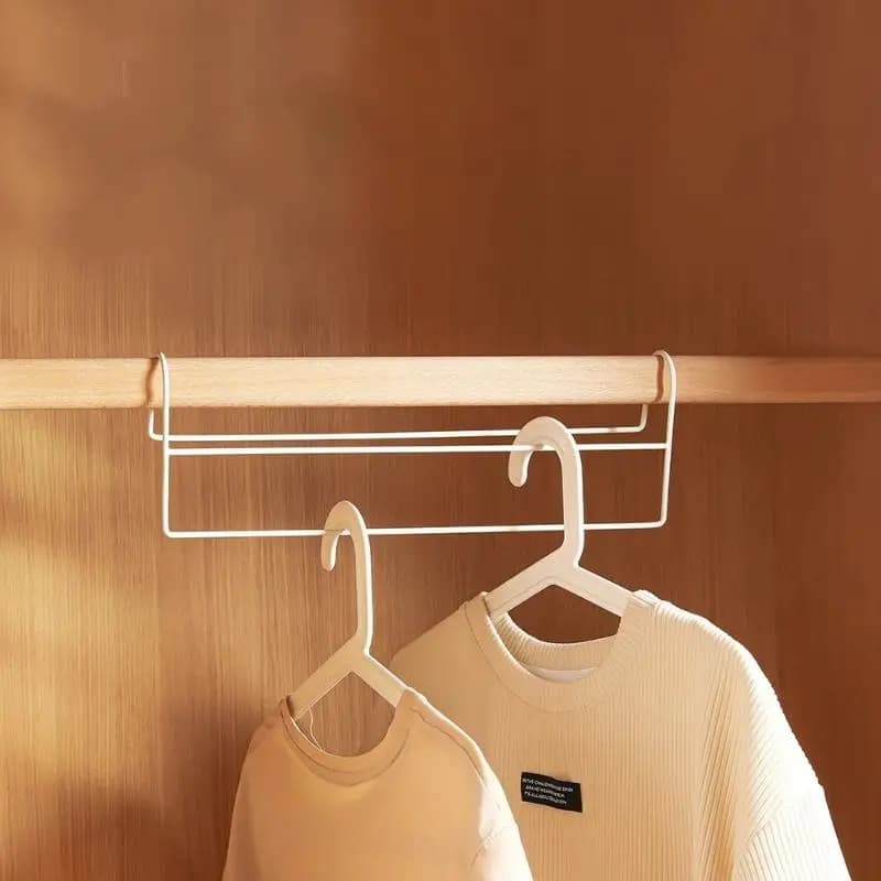 Staggered Closet Hanger Rod Organizer