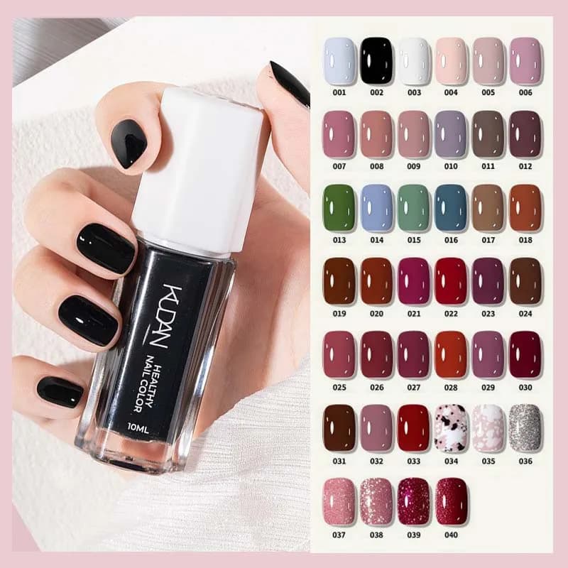 40-Color Water-Based Peel-Off Nail Polish Set