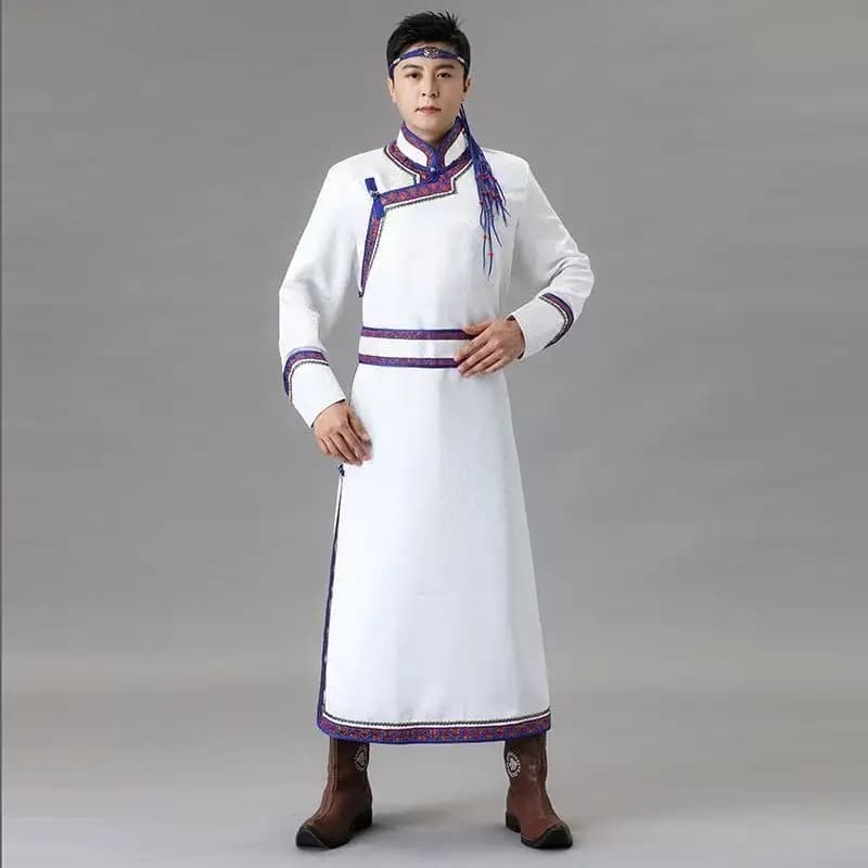 Men's Mongolian Traditional Long Robe