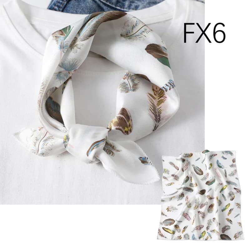 Women's Square Silk Retro Head Scarf