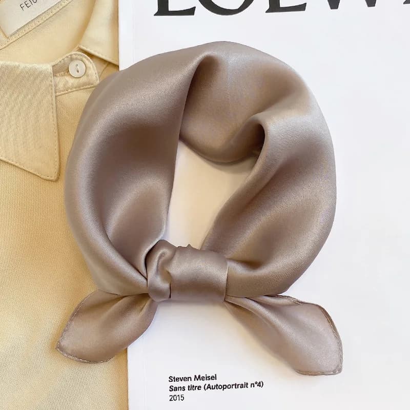 Scarf 100% Silk Bandana Women Square Scarves Wrap Kerchief Mulberry Spring Fashion Luxury High Quality Headband Hijab Shawls