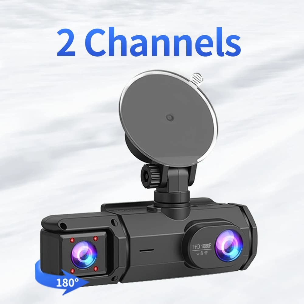 Dash Cam For Cars 32G Card 3Channels FHD1080P Car DVR Night Vision Loop Recording G-sensor Driving Recorder Tachograph Black Box