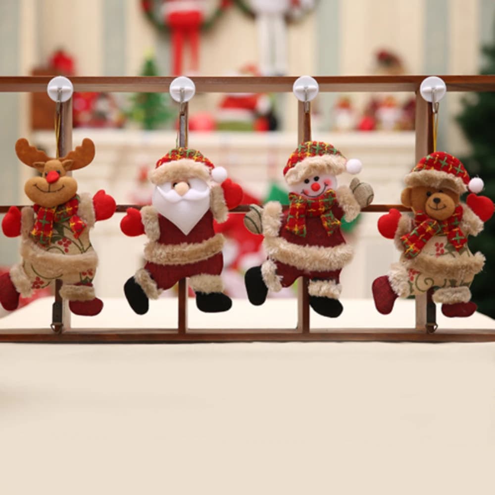 Plush Christmas Character Ornaments Set