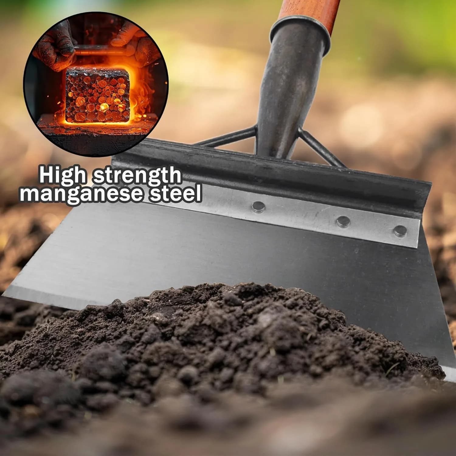 Square Flat Garden Spade 10 Inch