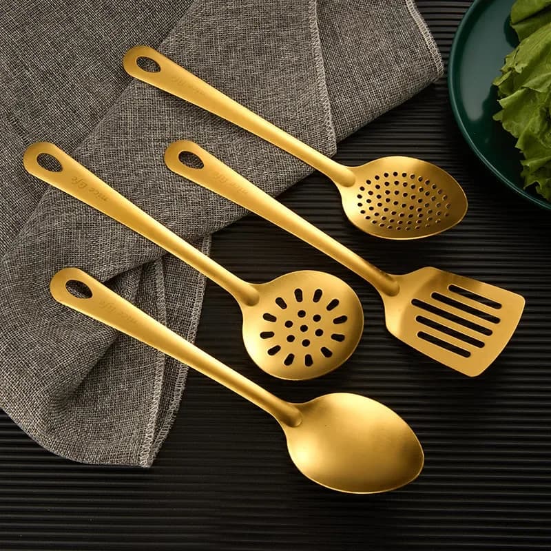 Stainless Steel Kitchen Utensil Set with Soup Spoon