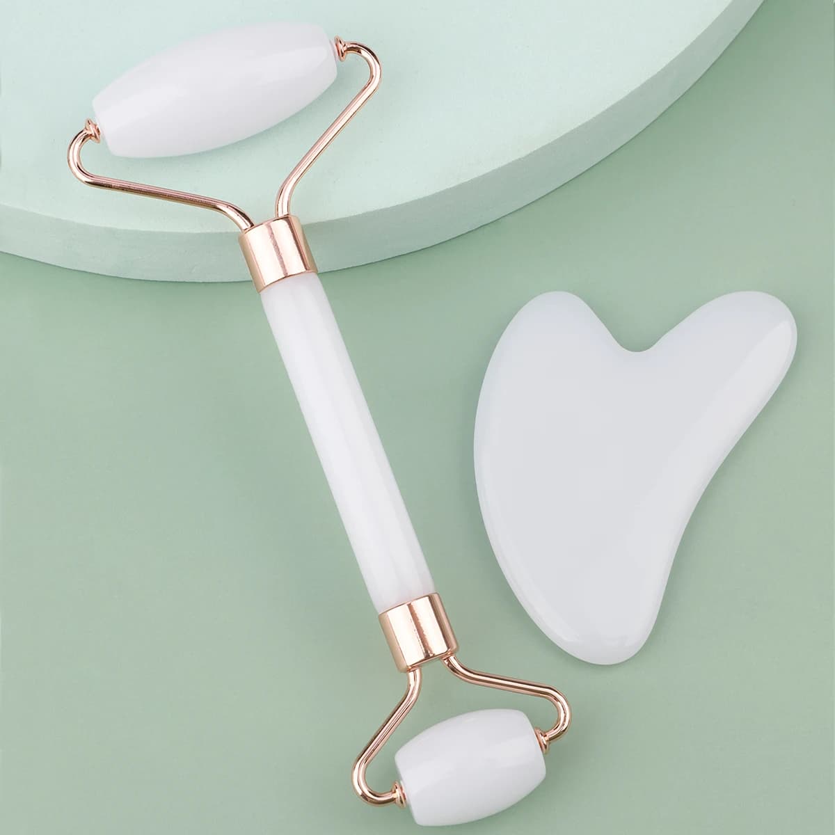 Roller & Gua Sha, Face Roller, Facial Roller Skin Care Tools Massager Resin Facial Massage For Face, Eyes, Neck, Body