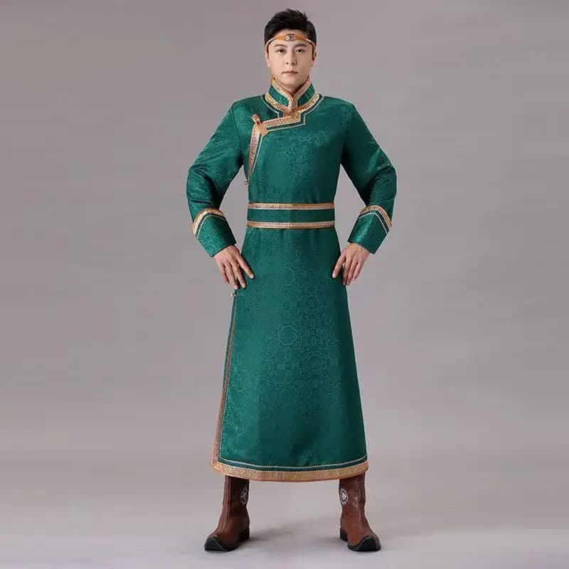Men's Mongolian Traditional Long Robe