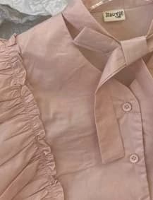 Kids clothes Girls Shirt  2026 Spring Korean Version Foreign Style Lace blouse white