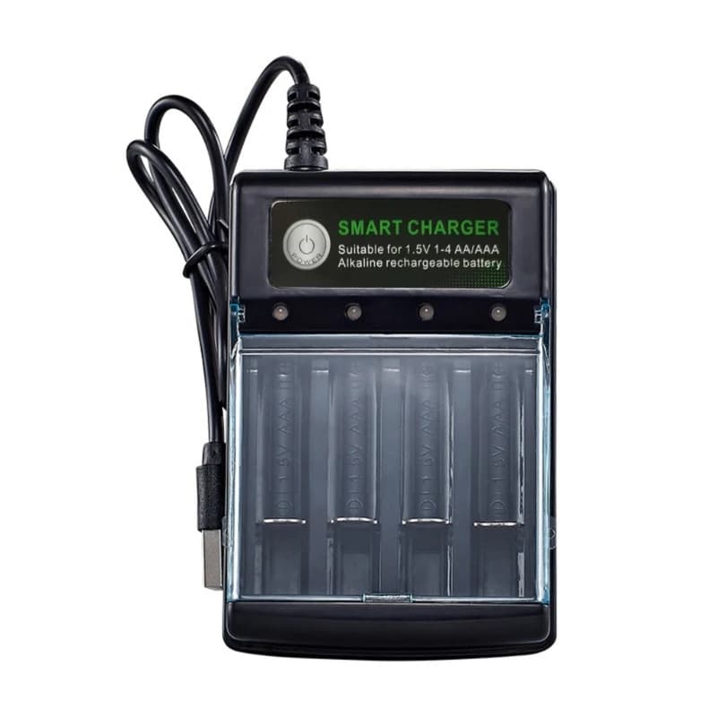 4-Slot Alkaline Battery Charger