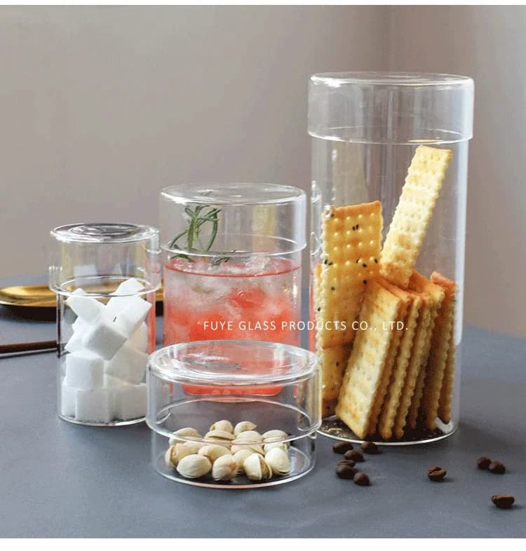 Glass Canisters Set of 4 with Lids