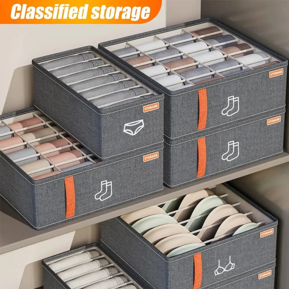 Underwear Organizers Socks Bra Storage Box Cabinet Drawer Organizer Storage Clothes Arrange Household Classified Storage Case