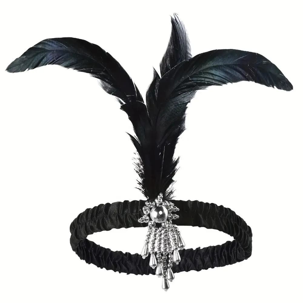 Rhinestone Feather Headband