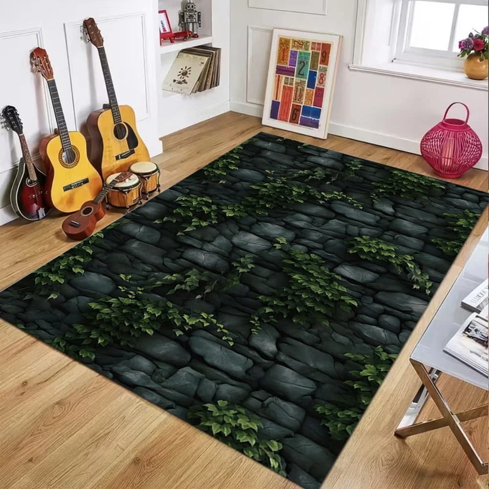 Realistic Moss Flannel Floor Mat