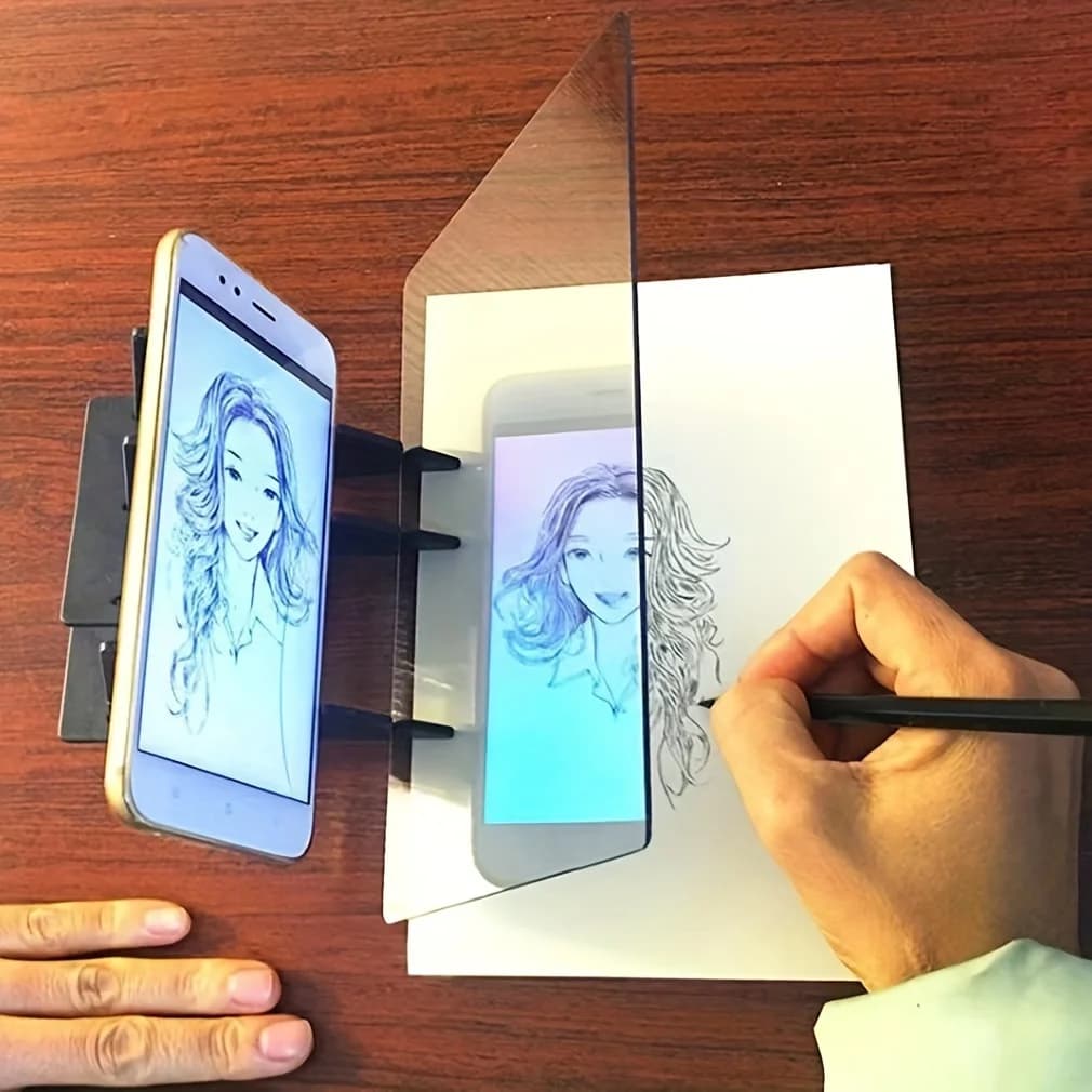 Painting Board with Projection and Art Supplies