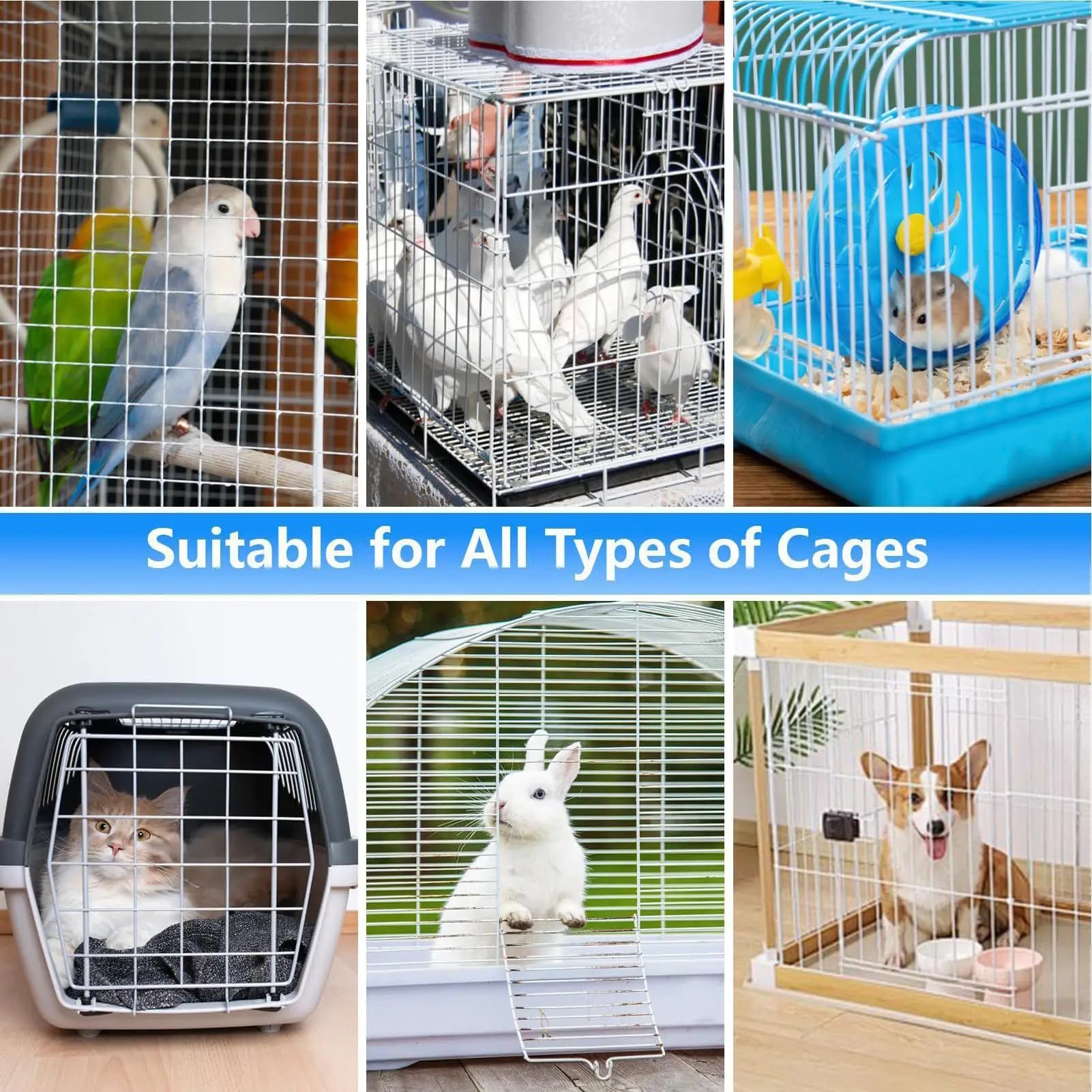 Bird Cage Cleaner Brush 4-Pack Long Handle