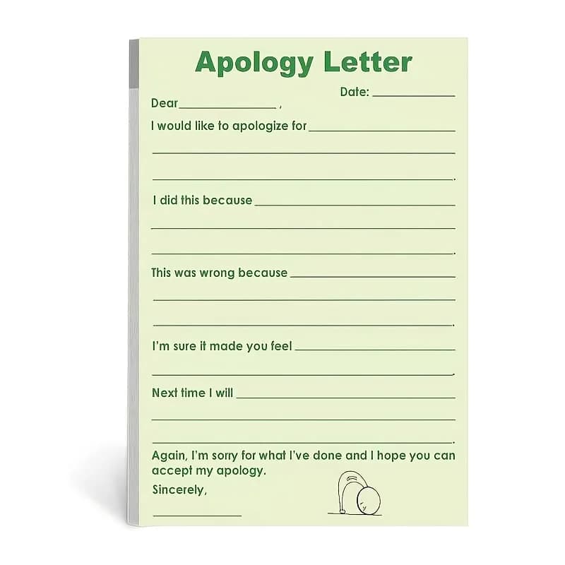 Apology Letter Writing Paper