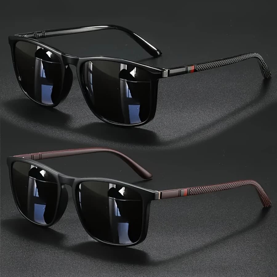 2/3pcs Luxury Square Vintage Cycling Sunglasses Men Women Fashion Travel Driving Fishing Sun Glasses Male Eyewear UV400