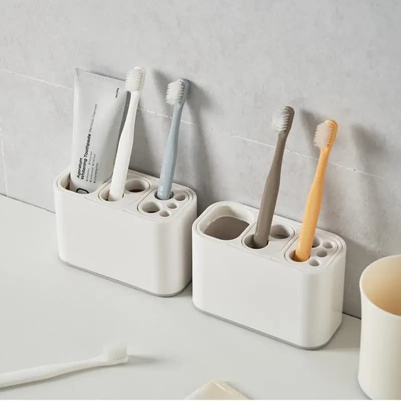 Toothbrush and Bathroom Essentials Organizer