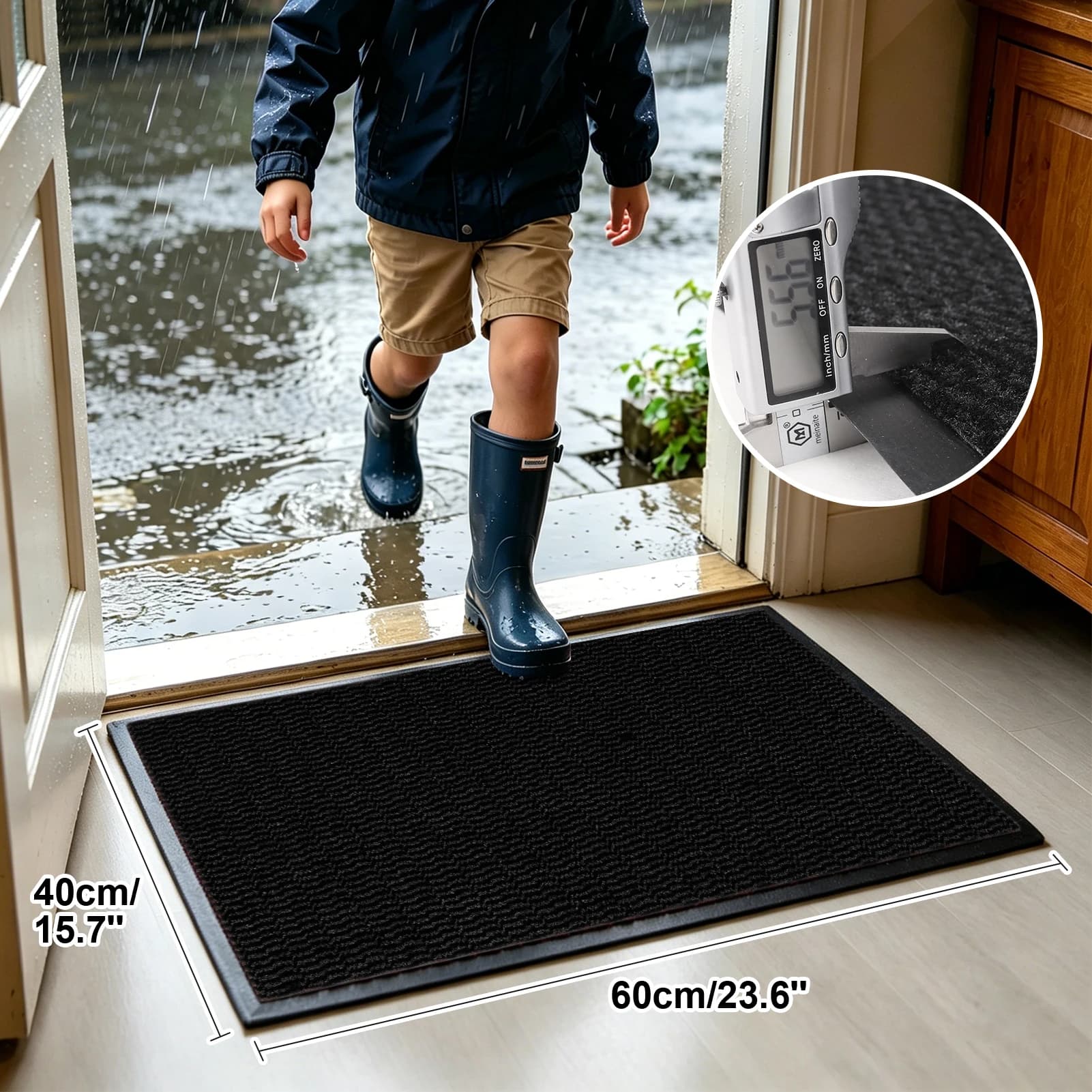 Hallway Runner Rug with Non-Slip Rubber Backing