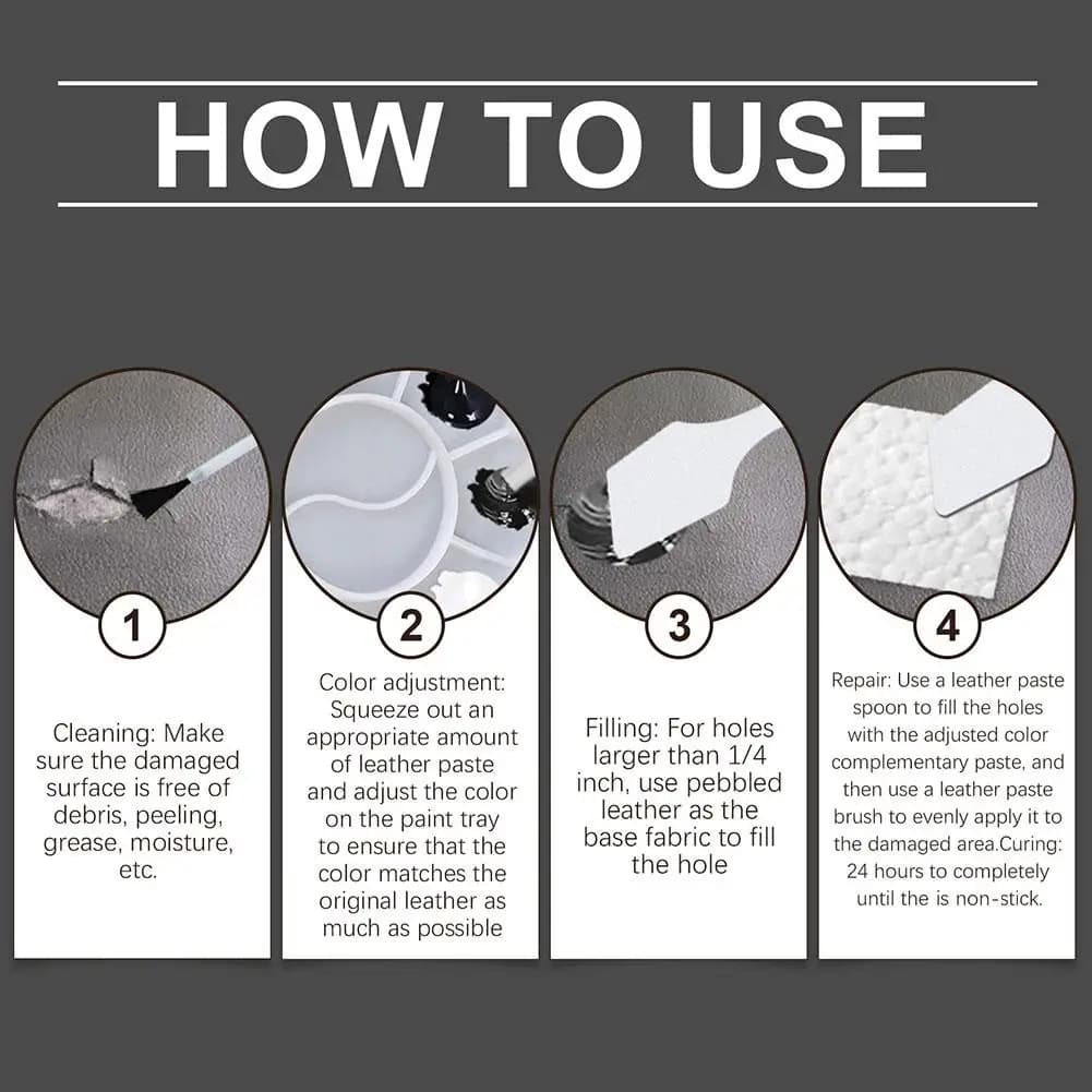 Leather Repair Kit for Furniture and Car Seats