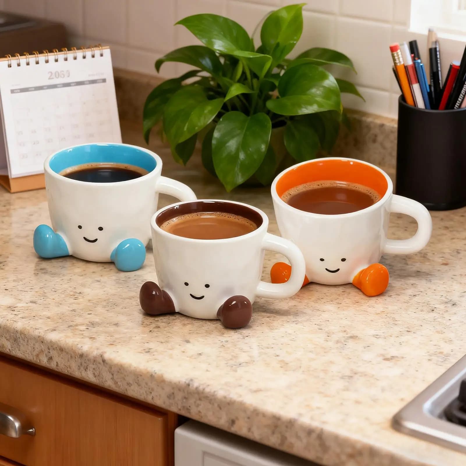 Funny Coffee Mug Adorable Home Kitchen Drinkware Ceramic Funny Coffee Cup for Wine Latte Water Hot Cocoa Cold Hot Drinks