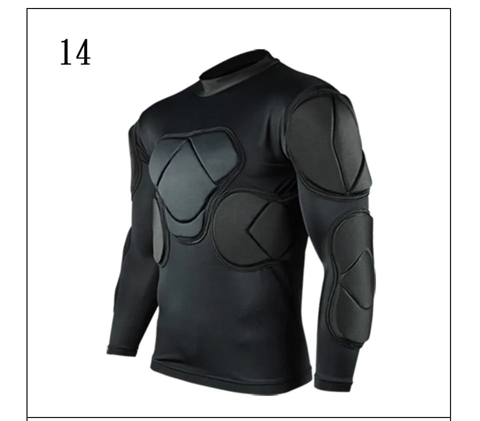 New Sports Safety Protection Thickened Gear Soccer Goalkeeper Jersey T-Shirt Outdoor Elbow Football Jerseys Vest Padded Protecto