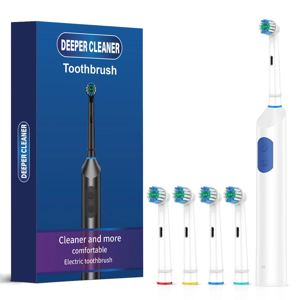 Electric Toothbrush 5-Mode Rotating Rechargeable IPX7