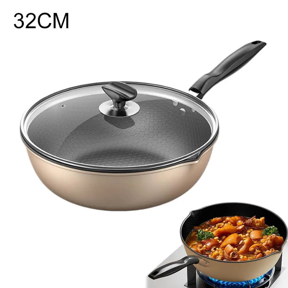 Honeycomb Non-Stick Wok Pan