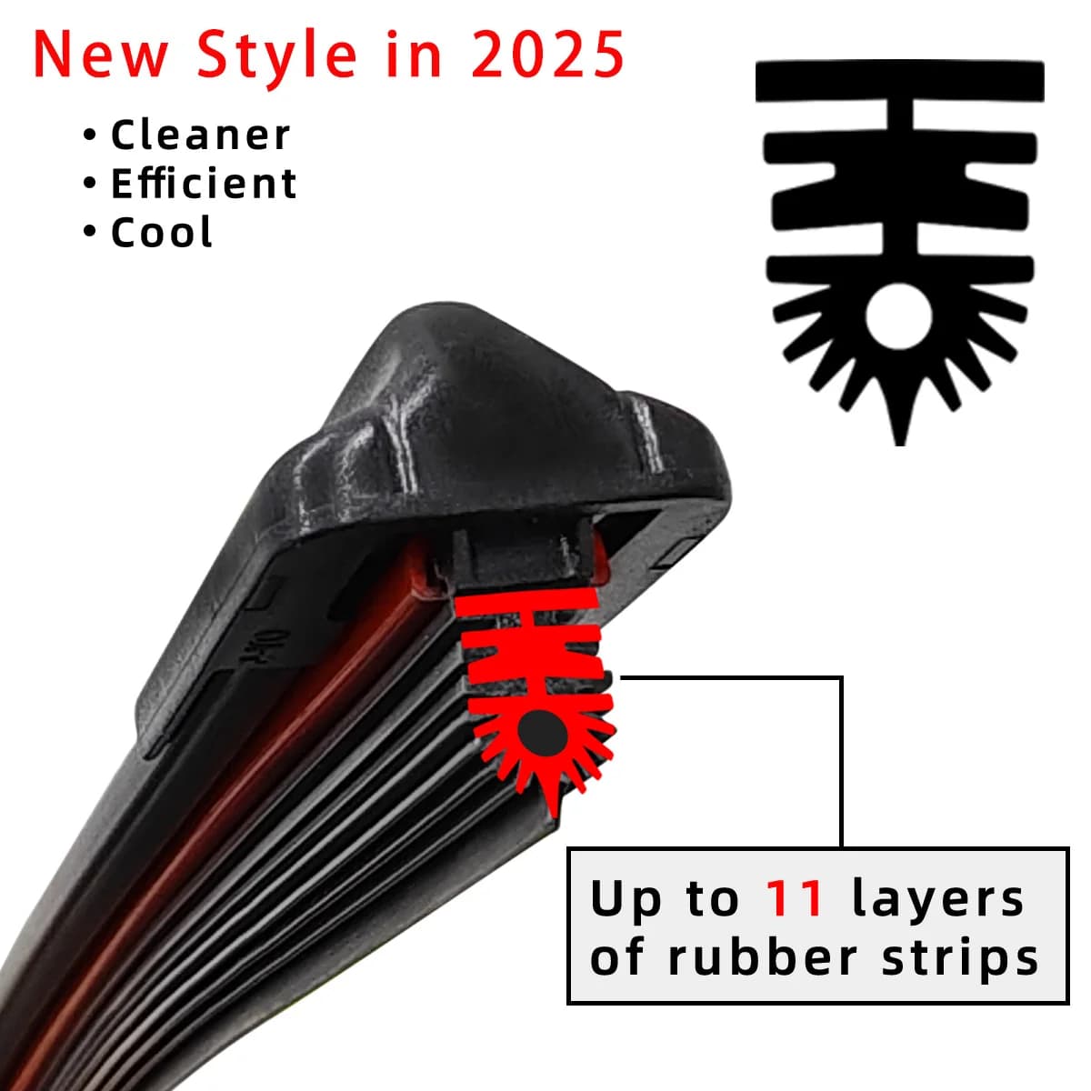Car Front Windshield Wiper Blade 11 Layer