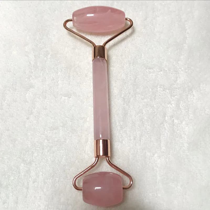 Pink Resin Jade Roller and Gua Sha Face Tool Set