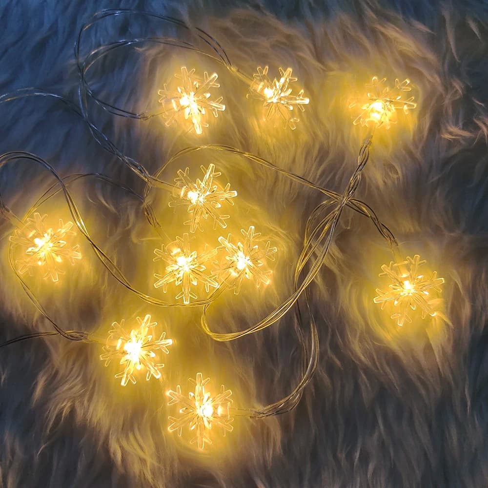 Christmas Led String Lights Santa Snowflake Garland
