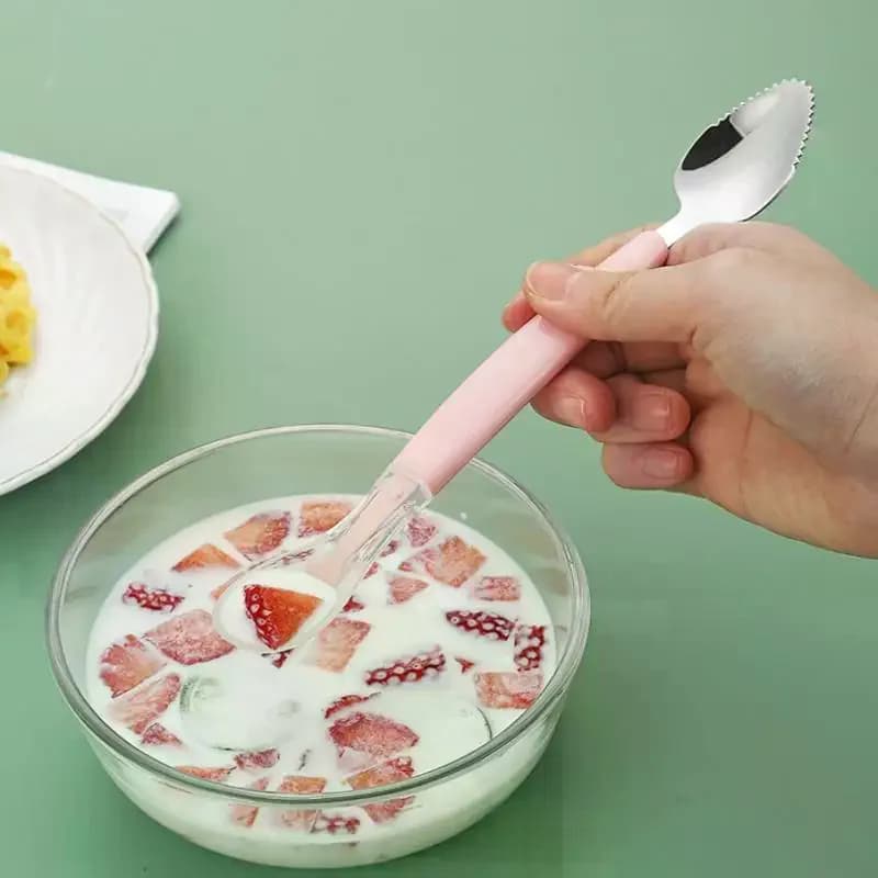 Stainless Steel Baby Spoon Set with Silicone Tips