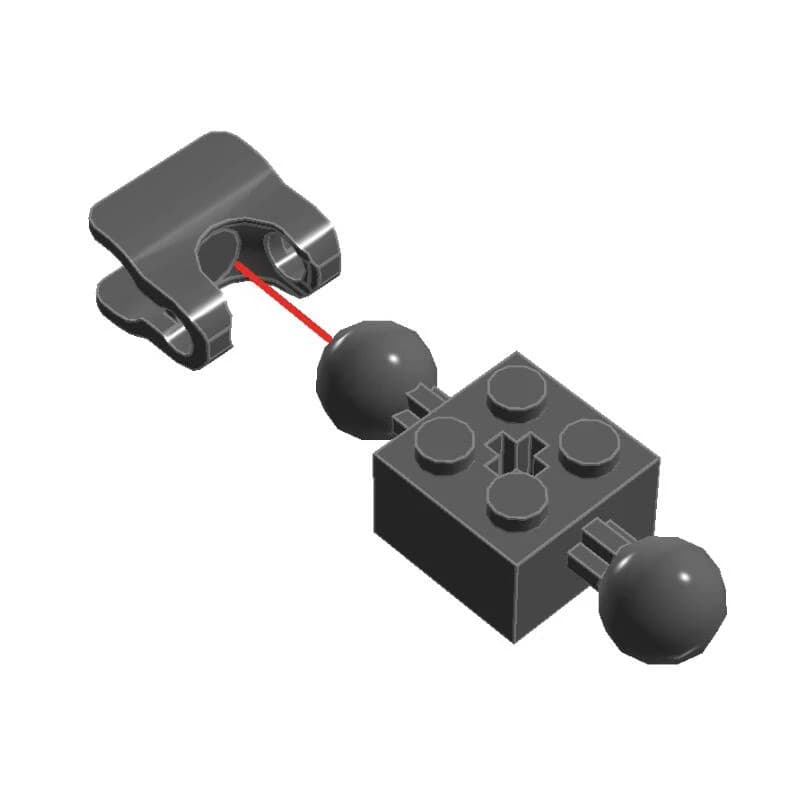 2x2 Brick with Ball Joint and Axle Hole Set