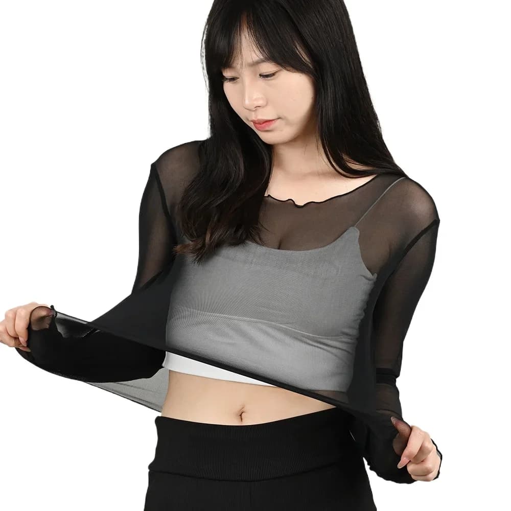 Women's Long Sleeve Hollow Out T-Shirt