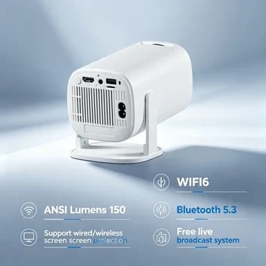 1080P Portable Mini Projector with Wireless Mirroring