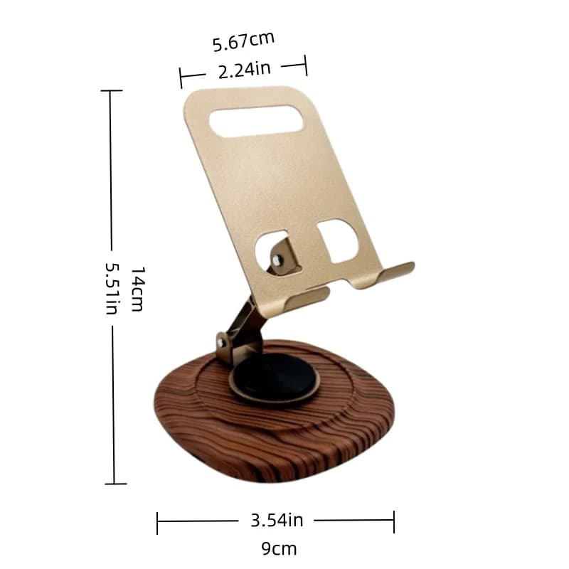 Cell Phone Stand for Desk - [360° Rotation] Foldable Mobile Stand, Office Desk Accessories Gifts for All Smartphones