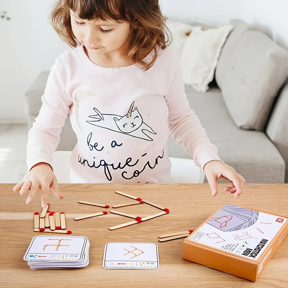 Wooden Matchstick Logic Puzzle Game