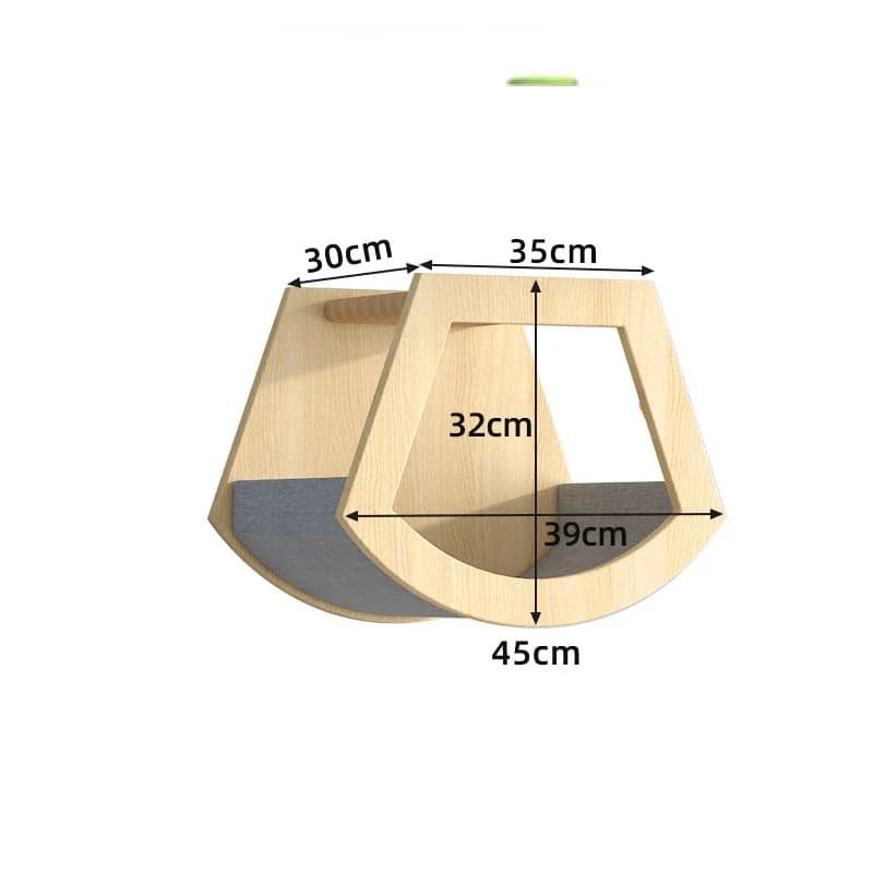 Wooden Wall Climbing Set for Cats