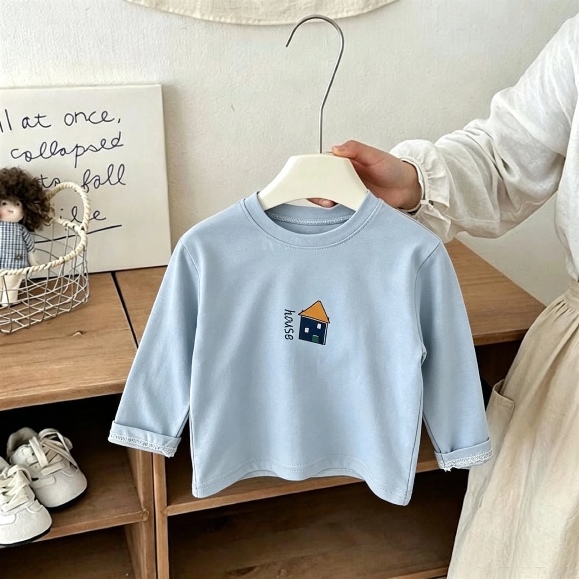 Long Sleeve Crewneck T-Shirt for Kids